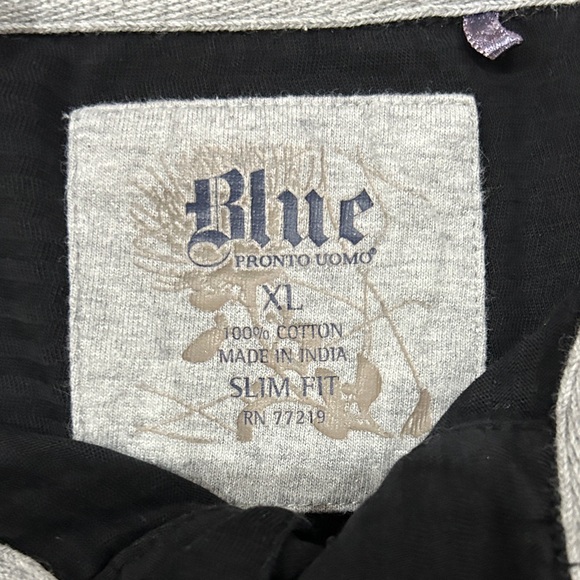 Pronto Uomo Black Polo with Contrast Stitching - Picture 2 of 4